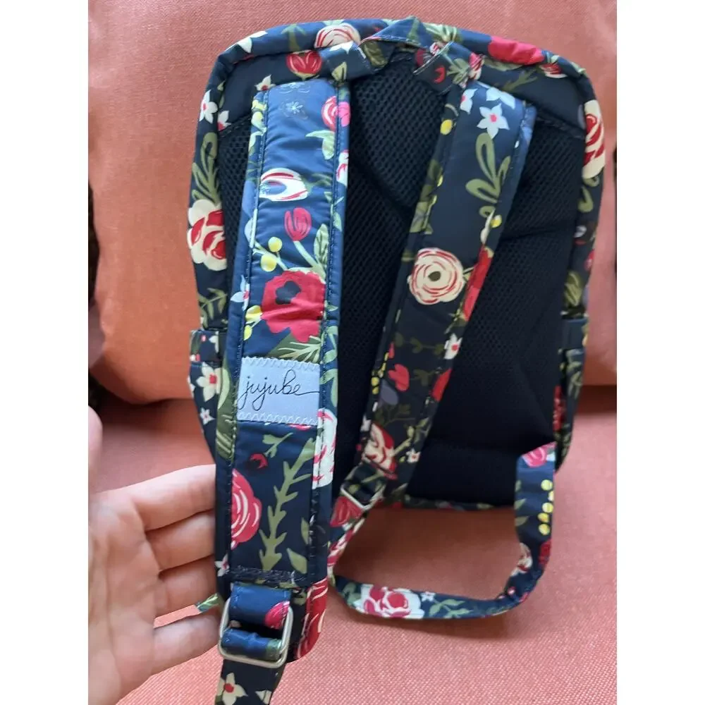 Ju-Ju-Be Navy Floral Mini Backpack Diaper Bag 13.5in